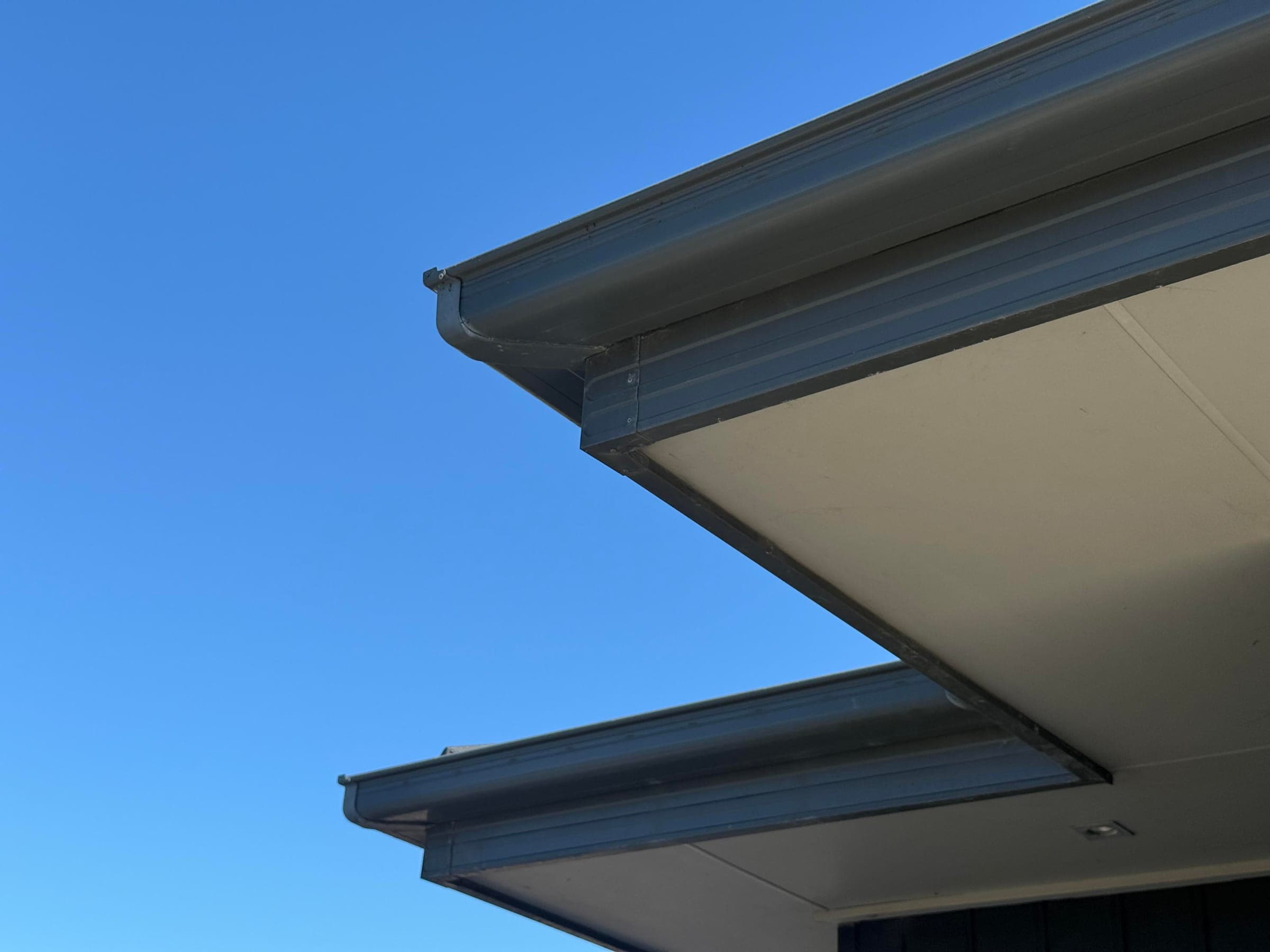 Clean Colorbond gutter and fascia line after an inspection